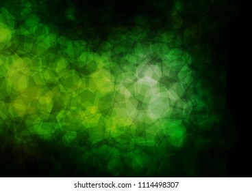 Dark Green vector hexagon mosaic template. An elegant bright illustration with gradient. A new texture for your design.