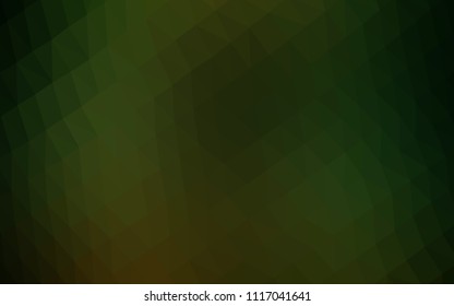 Dark Green vector hexagon mosaic texture. An elegant bright illustration with gradient. A completely new design for your business.
