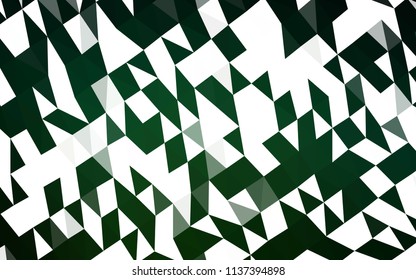 Dark Green vector hexagon mosaic template. Colorful illustration in abstract style with gradient. A completely new template for your business design.