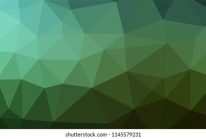 Dark Green vector hexagon mosaic texture. An elegant bright illustration with gradient. The textured pattern can be used for background.