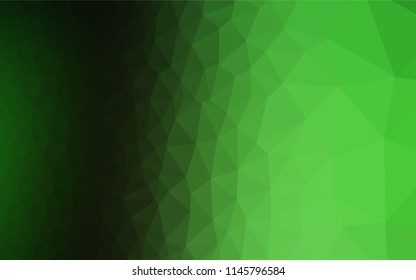 Dark Green vector hexagon mosaic template. Colorful abstract illustration with gradient. The polygonal design can be used for your web site.