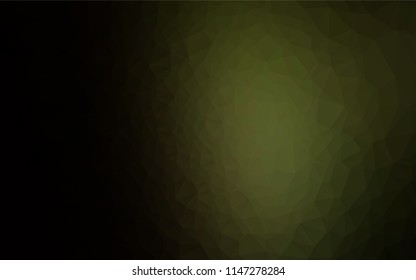 Dark Green vector hexagon mosaic template. Creative geometric illustration in Origami style with gradient. The completely new template can be used for your brand book.
