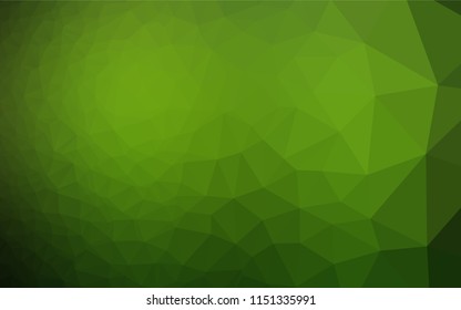 Dark Green vector hexagon mosaic cover. Shining colored illustration in a Brand new style. The elegant pattern can be used as part of a brand book.