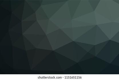 Dark Green vector hexagon mosaic cover. A sample with polygonal shapes. The polygonal design can be used for your web site.