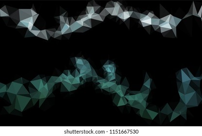 Dark Green vector hexagon mosaic cover. Creative illustration in halftone style with gradient. A completely new template for your business design.