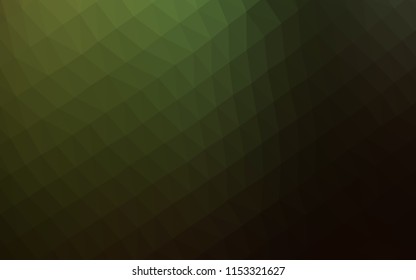 Dark Green vector hexagon mosaic cover. A vague abstract illustration with gradient. A completely new design for your business.