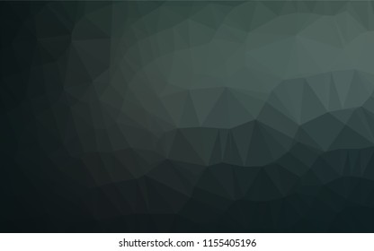Dark Green vector hexagon mosaic template. Modern geometrical abstract illustration with gradient. Brand new style for your business design.