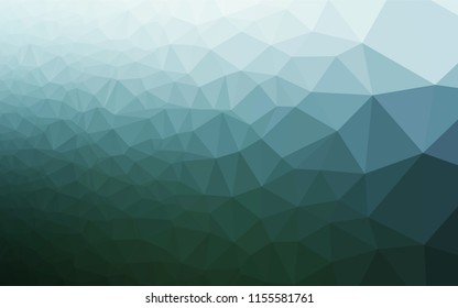 Dark Green vector hexagon mosaic template. Creative geometric illustration in Origami style with gradient. The textured pattern can be used for background.