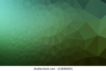 Dark Green vector hexagon mosaic cover. Creative illustration in halftone style with gradient. The completely new template can be used for your brand book.
