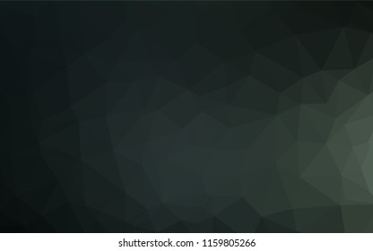 Dark Green vector hexagon mosaic texture. Shining illustration, which consist of triangles. The polygonal design can be used for your web site.