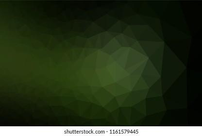 Dark Green vector hexagon mosaic template. Modern geometrical abstract illustration with gradient. A completely new design for your business.