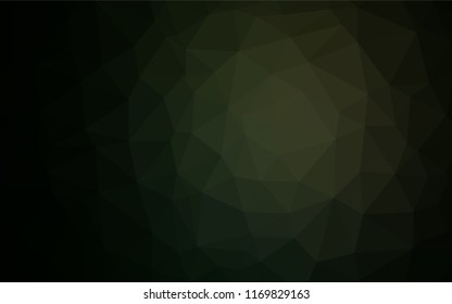 Dark Green vector hexagon mosaic template. Glitter abstract illustration with an elegant design. Brand new style for your business design.