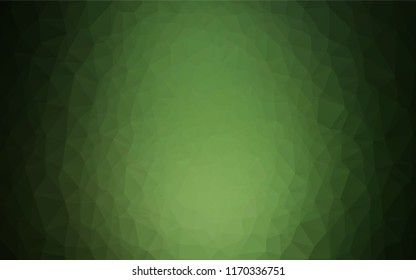 Dark Green vector hexagon mosaic cover. An elegant bright illustration with gradient. A completely new design for your business.