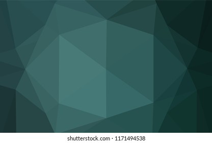 Dark Green vector hexagon mosaic cover. Colorful abstract illustration with gradient. The polygonal design can be used for your web site.