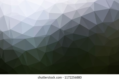 Dark Green vector hexagon mosaic template. A completely new color illustration in a vague style. The best triangular design for your business.