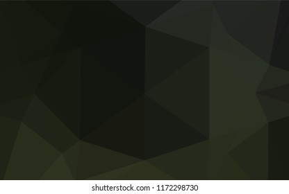 Dark Green vector hexagon mosaic cover. A vague abstract illustration with gradient. A completely new design for your business.