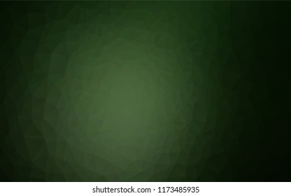 Dark Green vector hexagon mosaic texture. Shining colored illustration in a Brand new style. The template can be used as a background for cell phones.