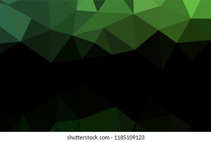 Dark Green vector hexagon mosaic cover. Colorful abstract illustration with gradient. The polygonal design can be used for your web site.