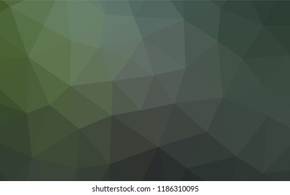 Dark Green vector hexagon mosaic texture. Brand new colored illustration in blurry style with gradient. The textured pattern can be used for background.