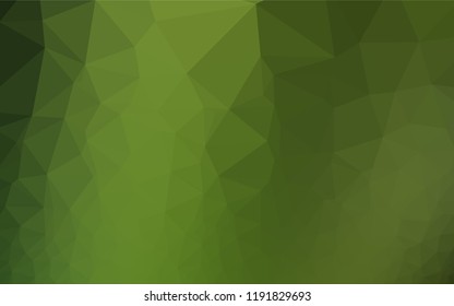 Dark Green vector hexagon mosaic template. Modern geometrical abstract illustration with gradient. The elegant pattern can be used as part of a brand book.