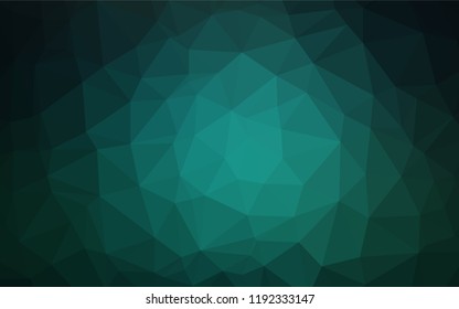 Dark Green vector hexagon mosaic cover. Colorful abstract illustration with gradient. The polygonal design can be used for your web site.