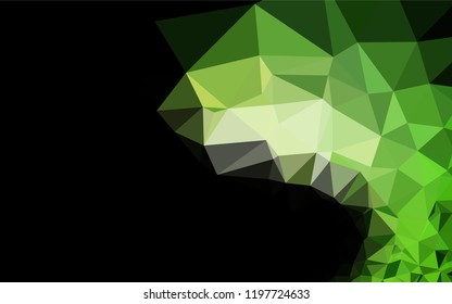 Dark Green vector hexagon mosaic texture. Glitter abstract illustration with an elegant design. The template can be used as a background for cell phones.
