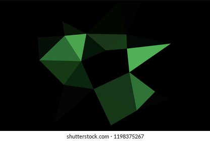 Dark Green vector hexagon mosaic cover. A sample with polygonal shapes. The completely new template can be used for your brand book.