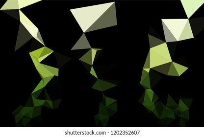 Dark Green vector hexagon mosaic cover. A vague abstract illustration with gradient. The textured pattern can be used for background.