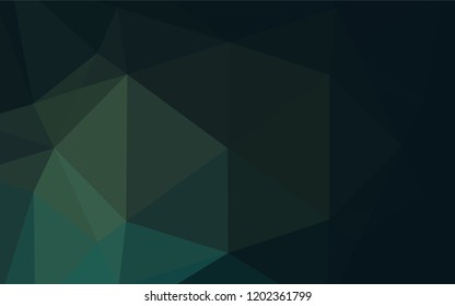 Dark Green vector hexagon mosaic cover. Colorful illustration in abstract style with gradient. A new texture for your design.