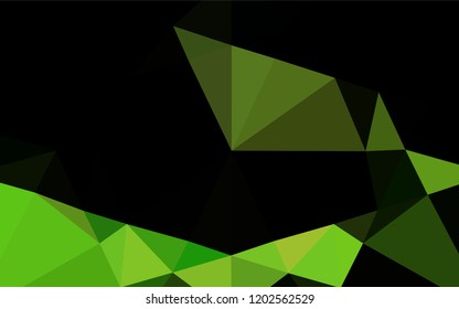 Dark Green vector hexagon mosaic texture. Brand new colored illustration in blurry style with gradient. Brand new design for your business.