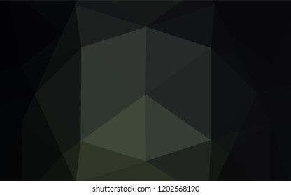 Dark Green vector hexagon mosaic texture. Creative geometric illustration in Origami style with gradient. A completely new template for your business design.