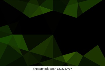 Dark Green vector hexagon mosaic cover. An elegant bright illustration with gradient. The template can be used as a background for cell phones.
