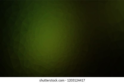 Dark Green vector hexagon mosaic cover. Glitter abstract illustration with an elegant design. A completely new design for your business.