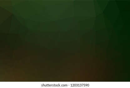 Dark Green vector hexagon mosaic template. Creative geometric illustration in Origami style with gradient. The elegant pattern can be used as part of a brand book.