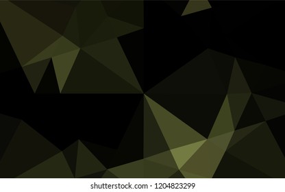 Dark Green vector hexagon mosaic cover. Glitter abstract illustration with an elegant design. The best triangular design for your business.