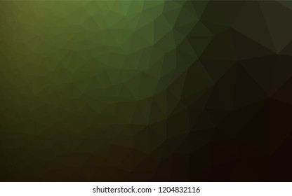 Dark Green vector hexagon mosaic template. Glitter abstract illustration with an elegant design. The textured pattern can be used for background.