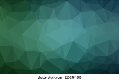Dark Green vector hexagon mosaic cover. A vague abstract illustration with gradient. The completely new template can be used for your brand book.