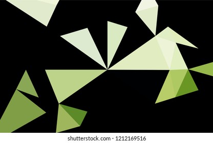Dark Green vector hexagon mosaic texture. A vague abstract illustration with gradient. The textured pattern can be used for background.