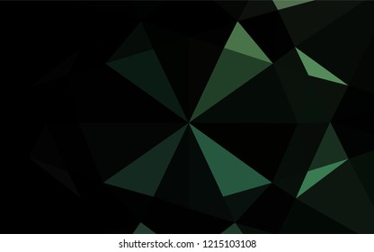 Dark Green vector hexagon mosaic cover. A vague abstract illustration with gradient. The template can be used as a background for cell phones.