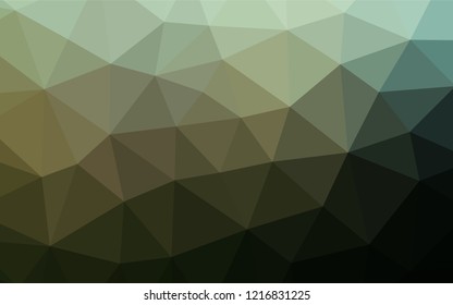 Dark Green vector hexagon mosaic texture. Glitter abstract illustration with an elegant design. A completely new design for your business.