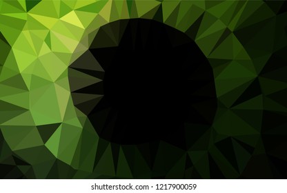 Dark Green vector hexagon mosaic texture. A vague abstract illustration with gradient. The polygonal design can be used for your web site.