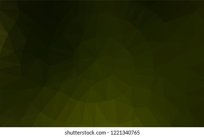 Dark Green vector hexagon mosaic cover. Glitter abstract illustration with an elegant design. The textured pattern can be used for background.