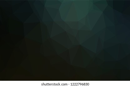 Dark Green vector hexagon mosaic template. Glitter abstract illustration with an elegant design. The textured pattern can be used for background.