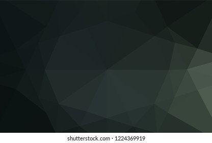 Dark Green vector hexagon mosaic cover. Glitter abstract illustration with an elegant design. The elegant pattern can be used as part of a brand book.