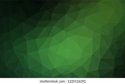 Dark Green vector hexagon mosaic texture. Creative illustration in halftone style with gradient. A completely new template for your business design.