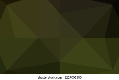 Dark Green vector hexagon mosaic cover. Shining illustration, which consist of triangles. Brand new design for your business.