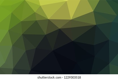 Dark Green vector hexagon mosaic cover. Brand new colored illustration in blurry style with gradient. A completely new template for your business design.