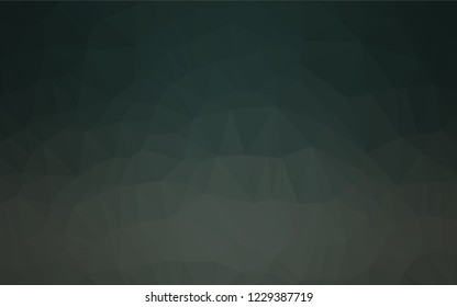 Dark Green vector hexagon mosaic texture. Modern geometrical abstract illustration with gradient. A new texture for your design.