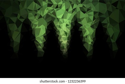Dark Green vector hexagon mosaic cover. Colorful abstract illustration with gradient. The template can be used as a background for cell phones.