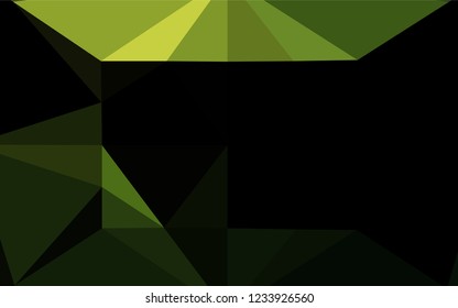 Dark Green vector hexagon mosaic cover. Shining colored illustration in a Brand new style. Brand new design for your business.